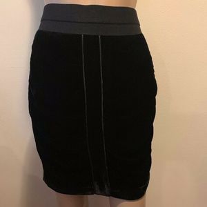 BCBGMaxAzria Black Velvet Mini Skirt Sz2